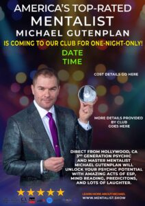 corporate entertainer, strolling entertainment specialist, and psychic entertainer/mentalist Michael Gutenplan